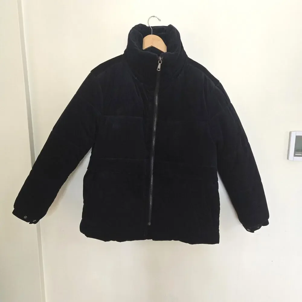 Banana Republic Preppy Navy Corduroy Puffer Jacket M Navy
